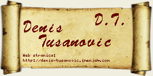 Denis Tušanović vizit kartica